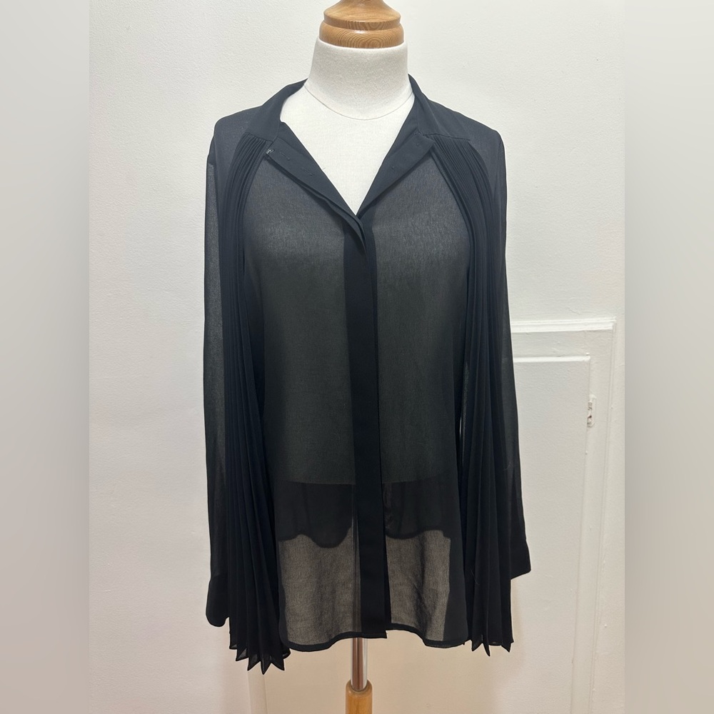 Michael Kors chiffon top with pleated ties
